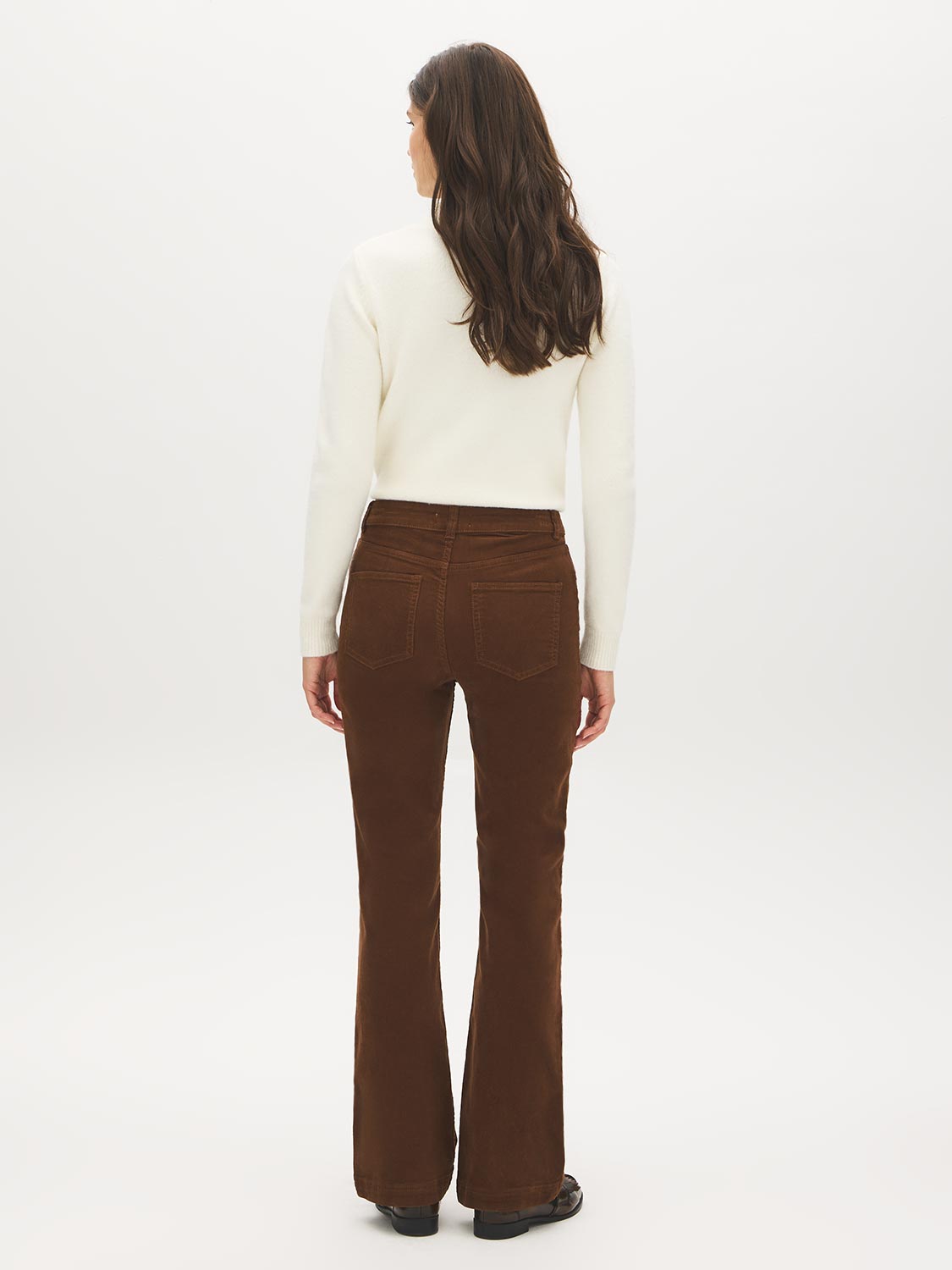 Bison Corduroy Flare Leg Pants - Back View - Suzy Shier