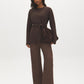 Z. Brown Open-Front Bell Sleeve Cardigan - Front View - Suzy Shier