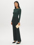 Jet Black Double Layer Boat Neck Top - Side Profile View - Suzy Shier