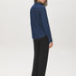 Dark Denim Wash Blouse with Removable Neck Tie - Back View - Suzy Shier