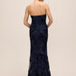 Dark Sapphire Strapless Mermaid Hem Gown - Back View - Le Chateau