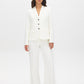 Off White Fit & Flare Full-Length Trousers - Woman Wearing Tailored Trousers - Suzy Shier