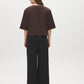 Coffee Bean Faux Suede Boxy Top - Back View - Suzy Shier