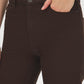 Coffee Bean Straight Leg Colored Denim Pant - Close-up Pocket Detail - Suzy Shier