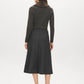 Charcoal Cable Knit Midi Skirt - Back View - Suzy Shier
