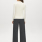 Egret Ribbed Deep V-Neck Stretch Jersey Top - Back View - Suzy Shier