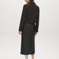 Brown Cropped Boucle Blazer with Large Collar - Back View - Suzy Shier