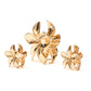 Set of 3 Metal Hibiscus Flower Hair Claws - Side Profile View - Suzy Shier