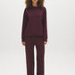 Winetasting Boxy Cowl Neck Fleece Top - Front View - Suzy Shier