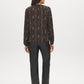 Meteorite Multi Printed Pintuck Blouse - Back View - Suzy Shier