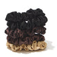 Multi Set of 5 Satin Scrunchies - Assorted Colors and Patterns - Suzy Shier