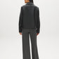 Black Oversized Faux Leather Utility Jacket - Back View - Suzy Shier