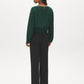 Scarab Flocked Popover Blouse with Pleated Shoulders - Back View - Suzy Shier