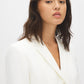 Off White Three-Button Notch Collar Blazer - Collar Detail - Suzy Shier