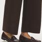 Black Faux Leather Penny Loafer - Side Profile View - Suzy Shier