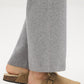 Black Faux Suede Clog with Sherpa Lining - Side Profile View - Suzy Shier