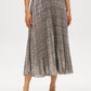 Gold and Silver Metallic Pleated Sequin Skirt - Front View - Suzy Shier