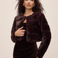 Chocolate Striped Fur Bolero - Luxurious Evening Cover-Up with Hook and Eye Closure - Le Chateau