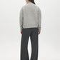 Space Grey Melange Mock Neck Knit Sweater - Back View - Suzy Shier