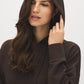 Dk Brown Ottoman Rib Hoodie with Kangaroo Pocket - Hood Detail - Suzy Shier