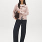 Burnish Lilac Wide Collar Button-Front Cardigan - Front View - Suzy Shier