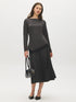 Grey Melange Asymmetrical Hem Sweater - Front View - Suzy Shier