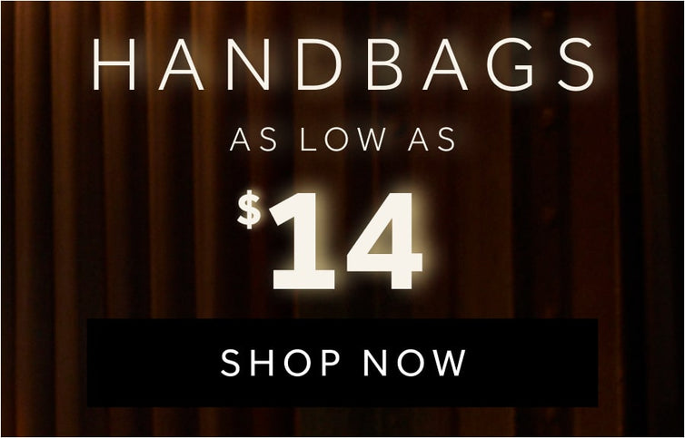 Shop handbags as low as $14 at Le Chateau