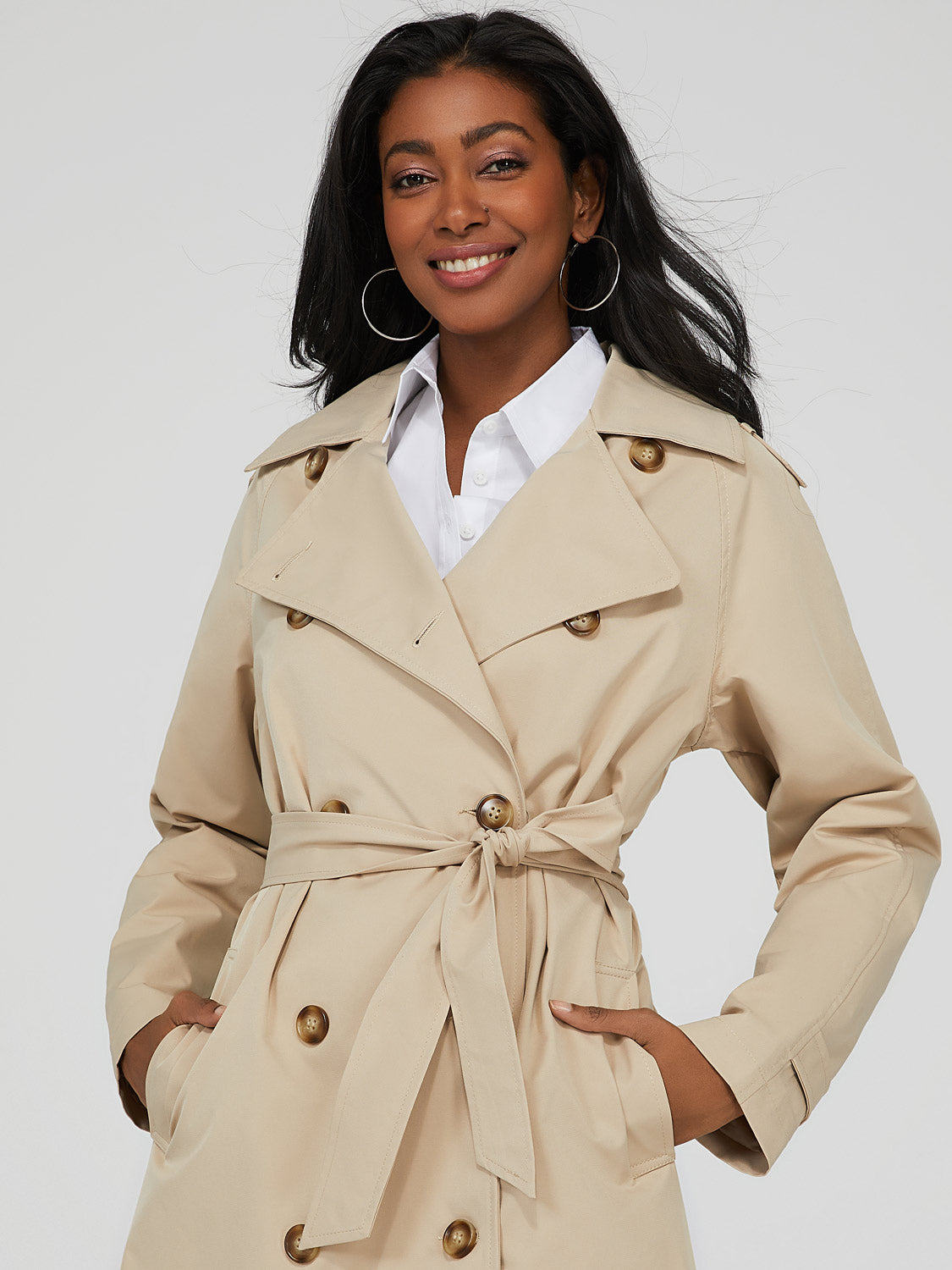 Relaxed Fit Trench Coat Suzy Shier