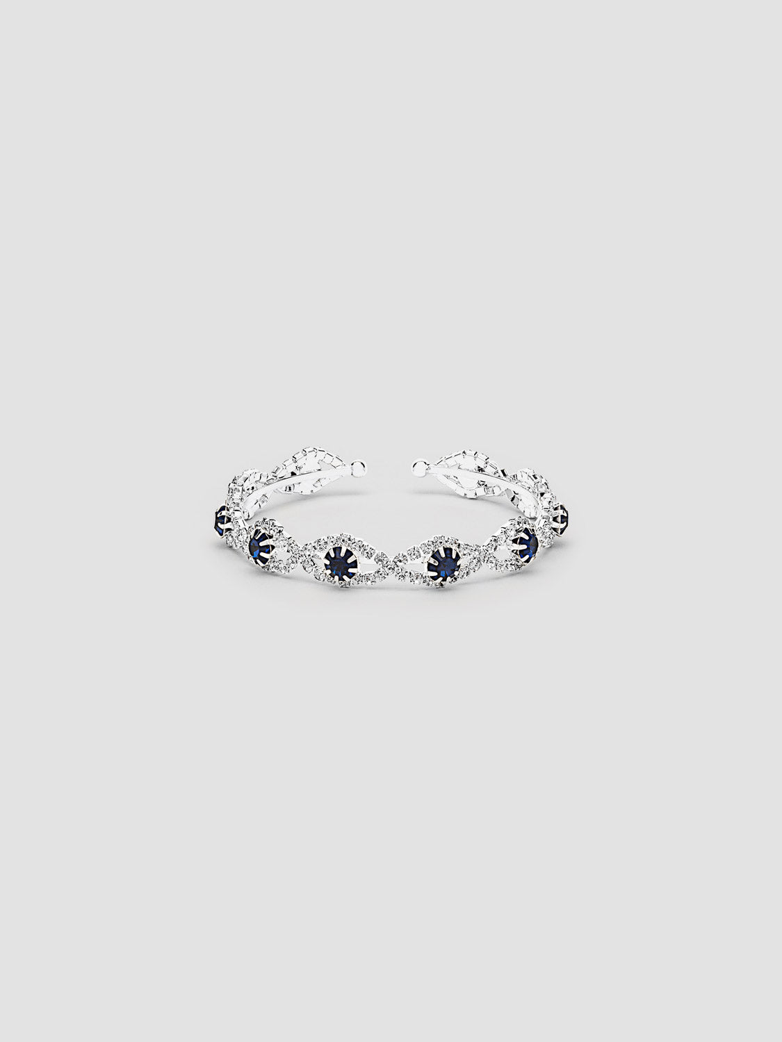 Jewelled Evil Eye Open Bangle